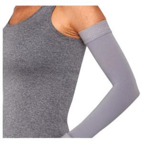 Juzo Soft Arm Sleeve with Silicone Border, 20-30, Regular, Misty Gray, Size 1