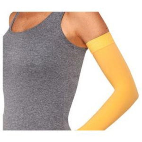 Juzo Soft Arm Sleeve with Silicone Border, 20-30, Regular, Mango, Size 1