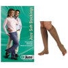 Juzo Soft Knee-High Compression Stockings with 5cm Silicone Border Size 3 Regular, 30 to 40 mmHg Compression, Beige