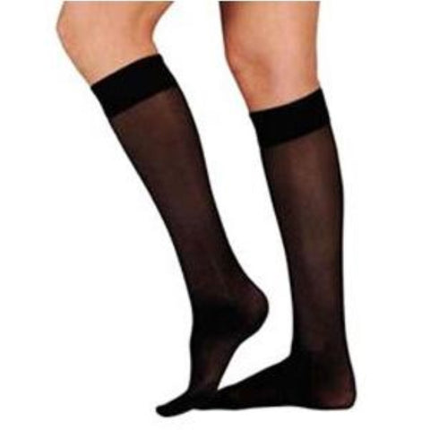Juzo Dynamic Max Knee-High Compression Stockings with Silicone Border Black, Size 3,