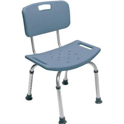 GF Health Lumex Platinum Collection Bath Seat with Backrest Steel 22" H x 20" x 19" D Blue, 350 lb Weight Capacity