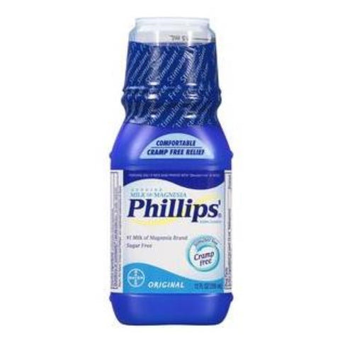 Bayer Phillips Milk of Magnesia Laxative Liquid, Original, 12oz, 3022