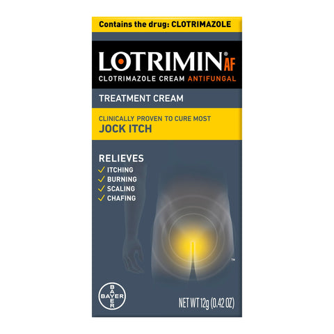 Bayer Lotrimin AF Jock Itch Antifungal Cream, 12g (0.42 oz.) Tube