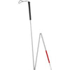 Alex Orthopedic 59" Folding Blind Cane with Wrist Strap and Red Reflective Tape on End of Metal Tip