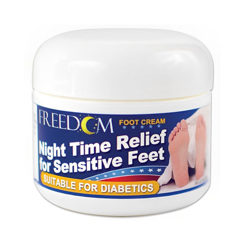 Pharma Supply Freedom Night Time Foot Cream 2 oz Tub, Night Time Relief for Sensitive Feet