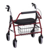 Nova Ortho-Med Mighty Mack Heavy Duty Rolling Walker 27-1/2" W x 25-1/2" D Blue, 30-1/4" to 36-1/4" Height Adjustment, 8" Wheel