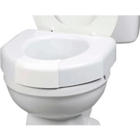Maddak Inc Basic Open Front Elevated Toilet Seat with Closed Front Option 350lb, 16-1/8" X 14-4/9"X4-1/2"