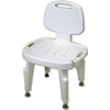 Maddak Inc Bath Safe Adjustable Shower Seat with Back, No Arms, Weight Capacity 300 lb