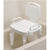 Maddak Inc Bath Safe Adjustable Shower Seat with Arms and Back, Brown, Weight Capacity 300 lb