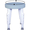 Maddak Inc Rotating Round Shower Stool 300lb, 16-1/2" x 17-1/4" x 5-1/2", Comfortable