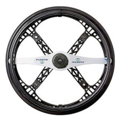 Maddak Morph Foldable Wheelchair Wheel 32" x 12-1/2" Folded Dimension, Glass Filled Nylon, Polypropylene Hand Rim