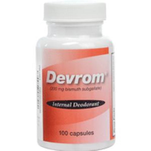 Parthenon Devrom Capsules Internal Deodorant, Lactose-free, 100/Bottle, DEVROCAP