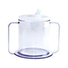 Providence Spillproof PSC Independence Mug with 2-Handle and Lid 9 oz, Crystal Clear, Plastic