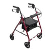 PMI ProBasics Aluminum Patient Rollator, Standard, 6" Wheels, 300 lb Capacity, 13.75" Seat, Seat Depth 11.5" 22.75" Burgundy