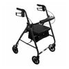 PMI ProBasics Aluminum Patient Rollator, Standard, 6" Wheels, 300 lb Capacity, 13.75" Seat, Seat Depth 11.5" 22.75" Black