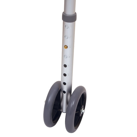 PMI ProBasics Bariatric Two-Button Patient Walker with 5-inch Wheels, 500 lb Capacity