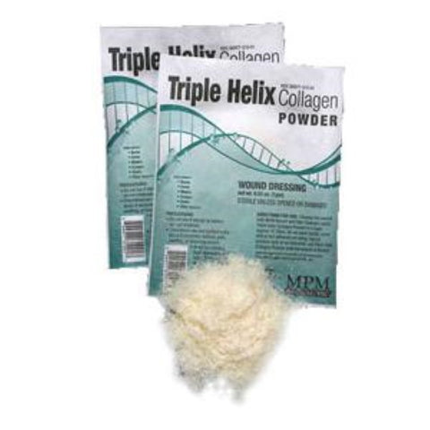MPM Medical Triple Helix Collagen Dressing, 100% Type 1 Collagen, Cuttable, 1 Gram Powder, 00311