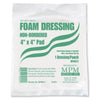 MPM Medical Non-bordered Foam Dressing 4" x 4" Square with Water-proof Top Layer