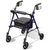 Carex Health Brands Step N' Rest Roller Walker with Adjustable Seat 22-1/2" W x 29" D x 29-1/2" to 39" H, 29-1/2" to 38-1/2" Height Adjustment, Easy-to-Fold