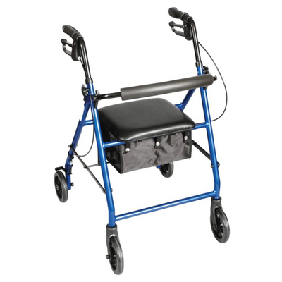Carex Classics Rolling Walker, Metallic Blue