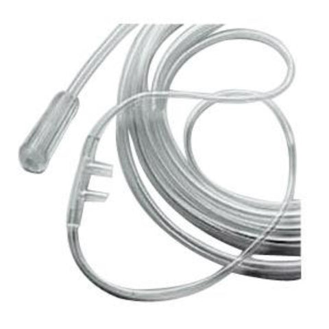 Salter Labs Conventional Style Soft Cannula with 7 ft Smooth Bore Supply Tube, Flow Up to 6 LPM, with Non-flared Tips