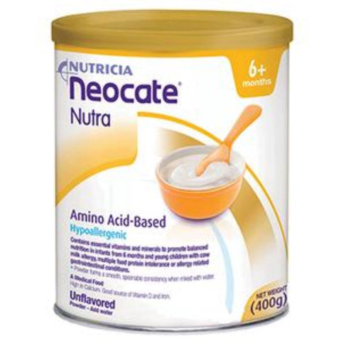 Neocate Nutra, 14.1 oz / 400 g, 1836 calories per can.