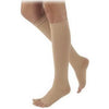 Sigvaris Natural Rubber Knee High Stockings M4 Size, 40 to 50mm Hg Compression, Beige, Open Toe, Unisex, Latex