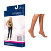 Sigvaris EverSheer Compression Stocking, Calf-High, 20 to 30 mmHg, Closed Toe, Medium, Long, Suntan