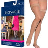 Sigvaris EverSheer Women's Thigh-High Compression Stocking with Grip-top Large Long