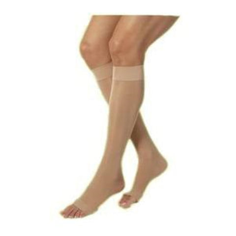 Sigvaris Select Comfort Women's Calf-High Compression Stockings, Crispa, Open Toe, Medium Short