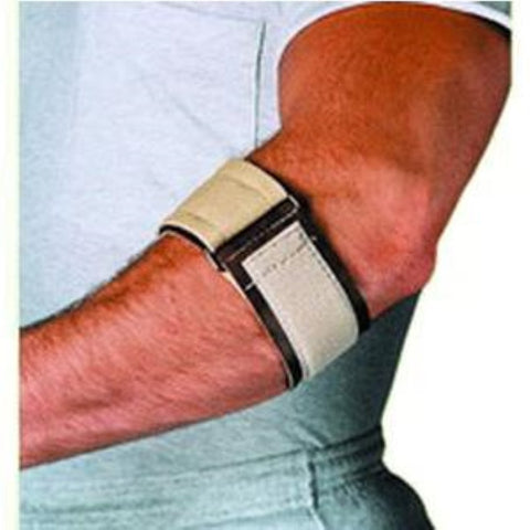 Scott Specialties Tennis Elbow Wrap with Loop Lock Closure Universal Beige, 3" W, 7" to 15" Forearm Circumference