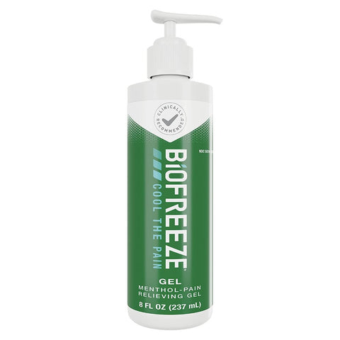 Biofreeze Pain Relieving Gel, Cooling Topical Analgesic, Original Green Formula, 8 Oz. Pump Bottle