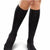 Knit-Rite Therafirm Ease Women's Opaque Knee-High Support Socks Small Long, 20 to 30 mmHg Compression, Black