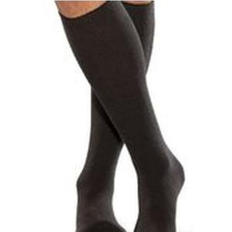 Knit-Rite Compression Smartknit Seamless Diabetic Over-The-Calf Socks, Latex-free, Unisex, Extra-Large, Black, 73752