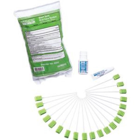 Sage Products Toothette Short-Term Swab System with Perox-A-Mint Solution, 44mL Bottle Solution