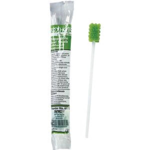 Sage Products Toothette Plus Oral Swab with Sodium Bicarbonate, Soft Foam Heads
