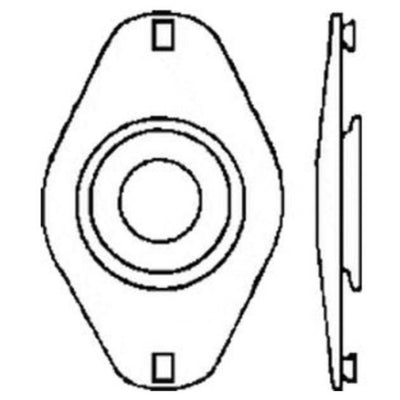 Convert-A-Pouch® Convex Plastic Soft Faceplate 1-1/4" Opening, 3" OD