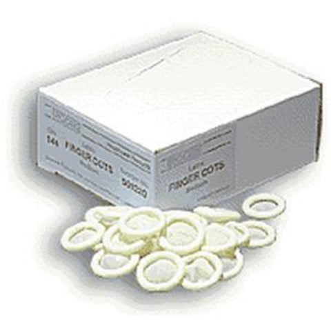 Urocare Finger Cots Small 18mm, Tissue Thin White Latex, Smooth Finish