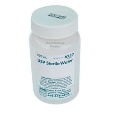Nurse Assist 100mL USP Sterile Water for Irrigation, Screw Top Container