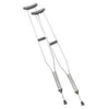 Cardinal Health Push Button Axillary Adult Crutches, Adjustable 62" - 70", Aluminum, 300 lb Weight Capacity