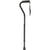 Cardinal Health Offset Handle Adjustable Height Cane, Black, 250 lb Weight Capacity