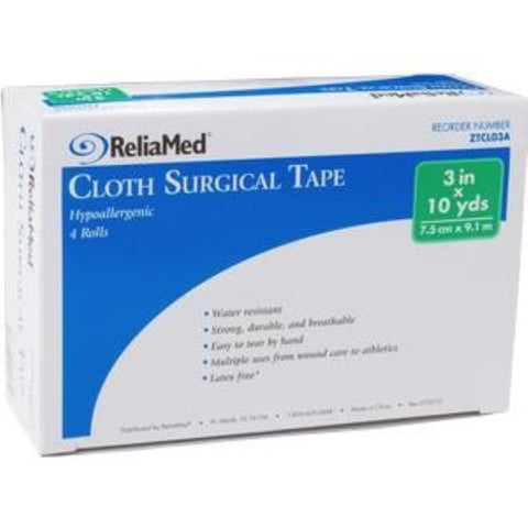 Cardinal Health Essentials Cloth Surgical Tape, 3" x 10 yds