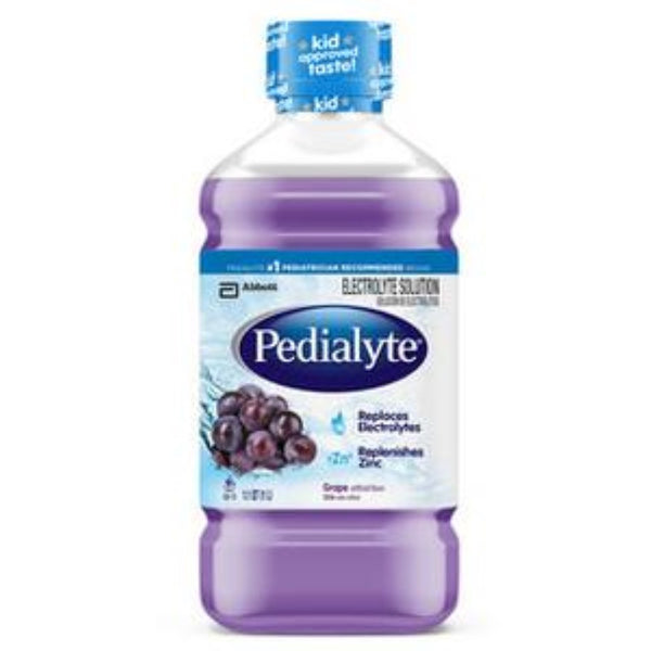 Abbott Pedialyte Electrolyte Solution, 1 Liter Bottle, Ready-to-Feed, 00240, Grape