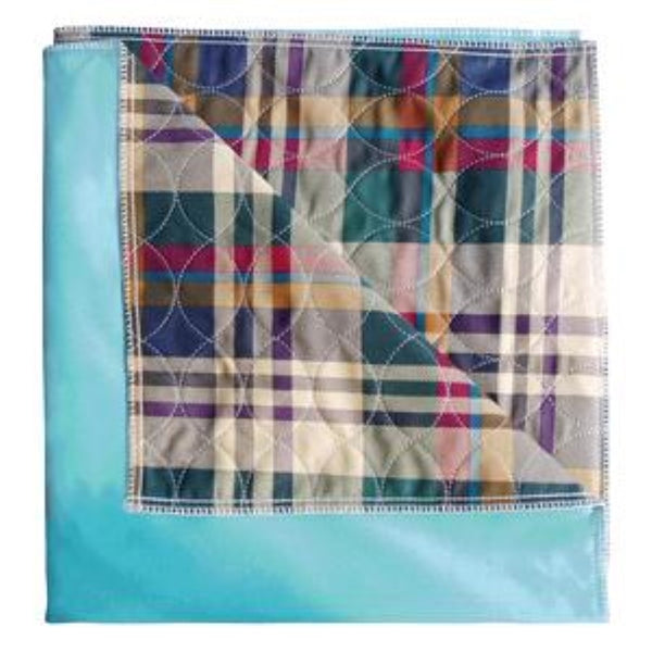 Cardinal Health Essentials Reusable Underpad, Ibex Quilted with PVC Backing, Plaid, 34 in x 36 in, ZRUP3436RP