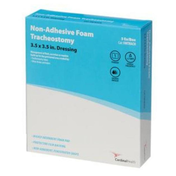 Cardinal Health Kendall Silicone Non-Bordered Foam Dressing, 3.5 in to 8 in, Heel and Tracheostomy