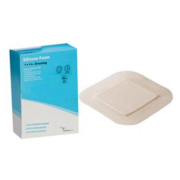 Cardinal Health Kendall Silicone Non-Bordered Foam Dressing, 3.5 in to 8 in, Heel and Tracheostomy