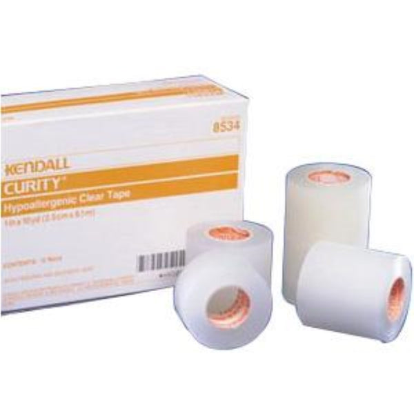 Curity Hypoallergenic Clear Tape, 1, 2 or 3 in x 10 yds
