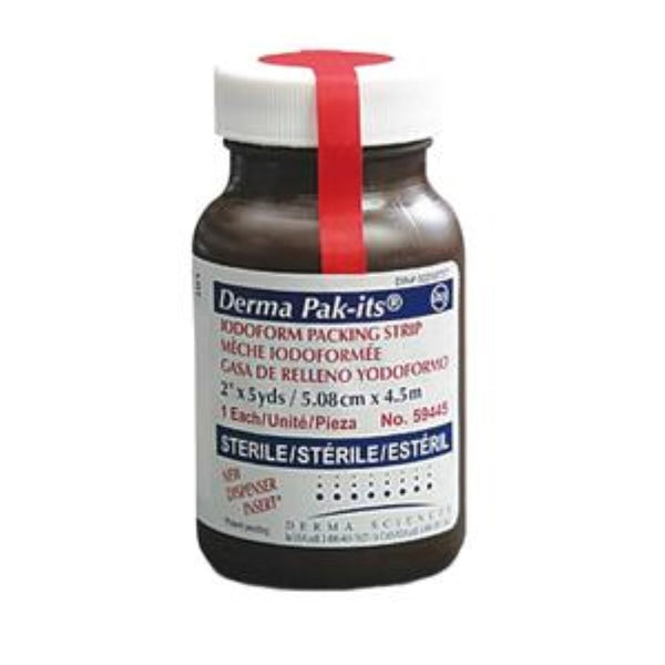 Derma Sciences Iodoform Gauze Packing Strip Jar, 1/4 in x 5 yd, DUP59145