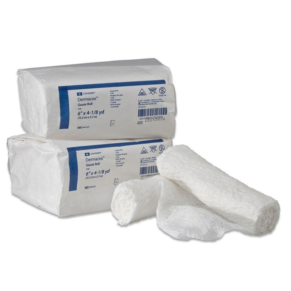 Dermacea Low-Ply Gauze Rolls, 2 in to 6 in, Sterile and Nonsterile, 441108, 2 in (5.1 cm) x 4-1/8 yd (3.77 m), Sterile, Each