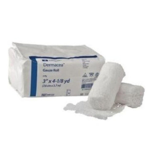Dermacea Low-Ply Gauze Rolls, 2 in to 6 in, Sterile and, 441123, 3 in (7.6 cm) x 4-1/8 yd (3.77 m), Non-Sterile, Pack